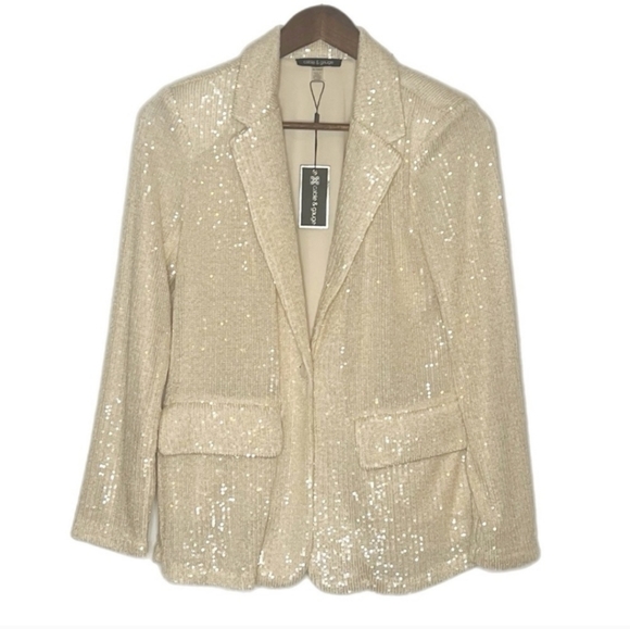 Cable & Gauge Sequin Blazer - Picture 1 of 5
